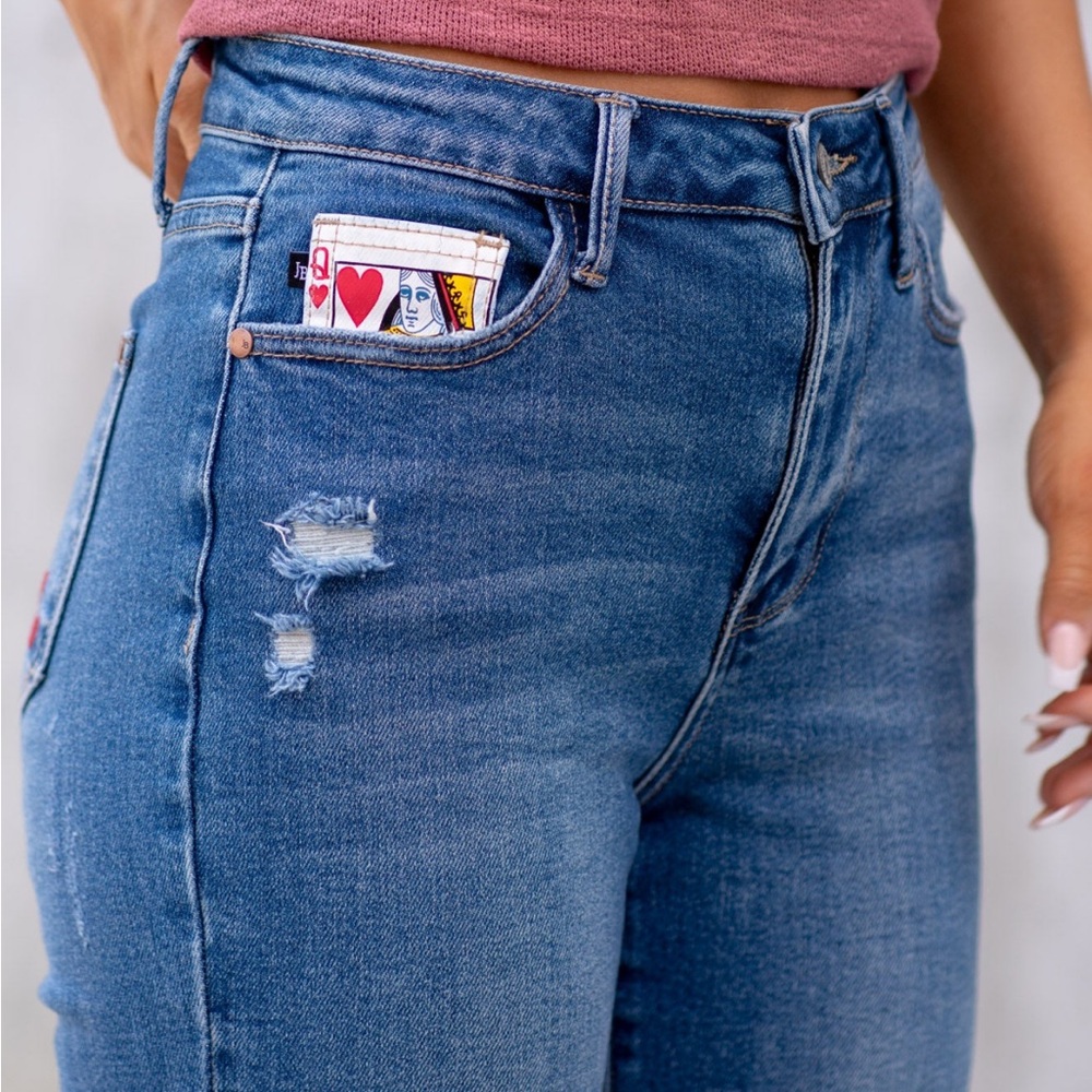 Judy Blue Queen of Hearts jeans, size 30” (size 11)
